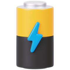 Battery Item 3D Icon Illustration 