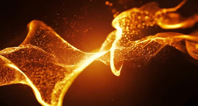 Loop glow fire particles animation abstract background