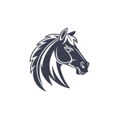 horse head silhouette vector heard icon