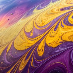 abstract floral background, Abstract Fluid Art with Purple and Gold Hues  Background image