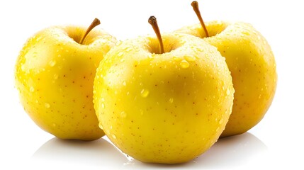 Professional Golden Delicious Apple Variety Isolated on White Background for Design Projects