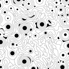 Seamless pattern of Doodle Art and line drawing.