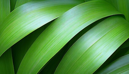 Lush Green Plant Leaves Texture.
