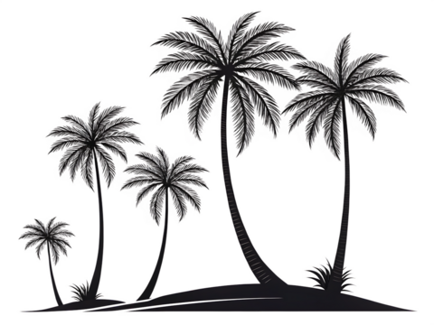 vector illustration of a tropical beach