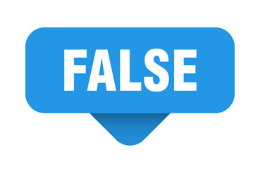 false sticker. false sign on transparent background