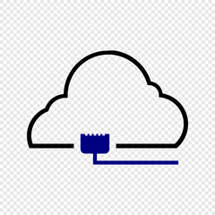 cloud data transfer connection icon