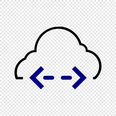 cloud development code brackets icon
