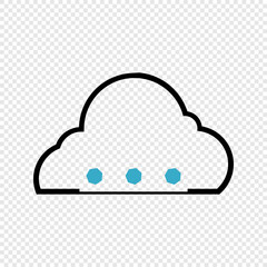 cloud synchronization loading dots icon