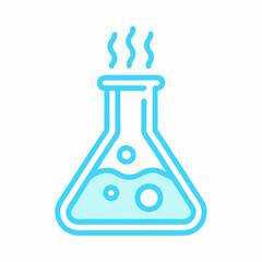 Simple Laboratory Chemical Flask Vector Design.