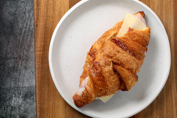 Ham and cheese croissant