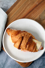 Ham and cheese croissant