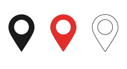 Fototapeta premium Red location pin icon graphic