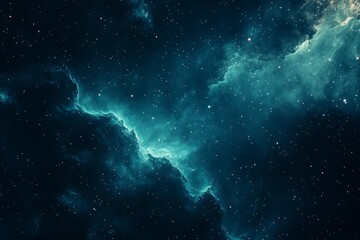 Fototapeta premium Dramatic Night Sky with Nebula and Stars Perfect for Backgrounds