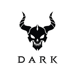 vector illustration of a skull