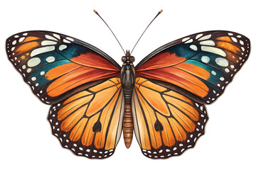 Fototapeta premium butterfly on white background