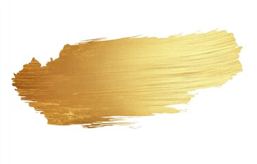 Applying Gold Paint Stroke on White Background for Elegant Design