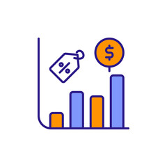 Soaring Prices Icon for Rapid Cost Escalation.