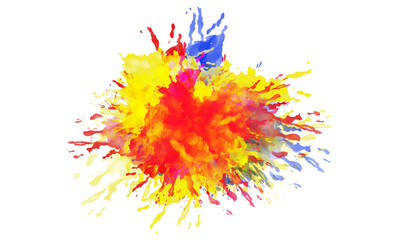 colorful paint splashes