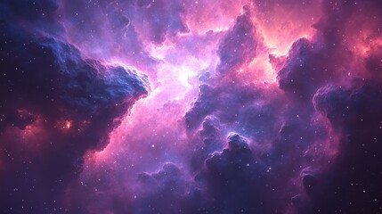 Fototapeta premium Cosmic Nebula Stellar Collision, Interstellar Gas, Space Background, Science Fiction