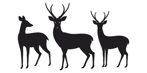 Naklejka premium silhouette of a deer