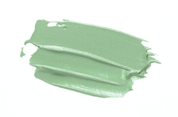 A sample of cosmetic clay for a body or face mask. White background