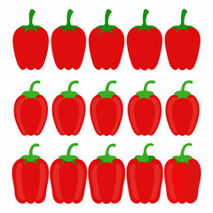 set of peppers