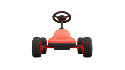 Go kart design with bold red and black color scheme for fun rides