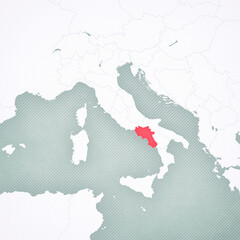 Map of Italy - Campania