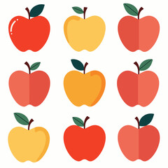 Apple Set Illustration on a white background, Apple set icon	