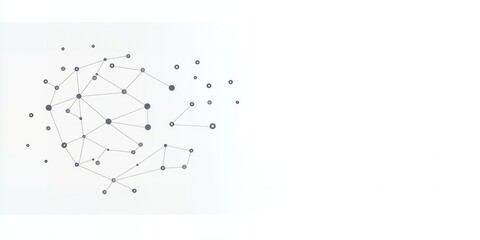 Fototapeta premium Abstract Network Connection Dots Lines Graphic Design White Background