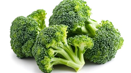Professional Packed Broccoli on White Background for Healthy Food Concepts and Nutrition Campaigns