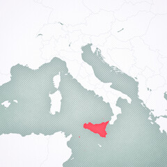 Fototapeta premium Map of Italy - Sicily