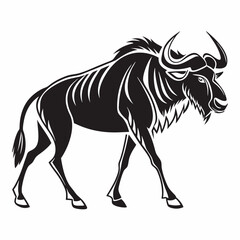 wildebeet black silhouette icon vector