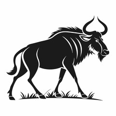 wildebeet black silhouette icon vector