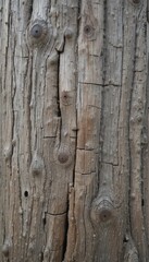 Obraz premium The background is a close-up of an old tree with deep cracks and furrows. In the center, a tree knot with concentric circles is visible, surrounded by a rough bark texture.