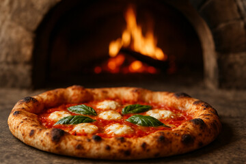 Wood-Fired Neapolitan Pizza Fresh Out of the Oven