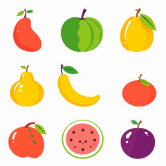 Set of broccoli colorful vector illustration
