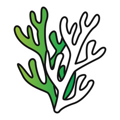 Algae Outline Icon for Natural Skincare Ingredients