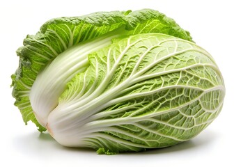 Napa Cabbage: A vibrant napa cabbage, with its crisp green leaves and fresh appearance, perfectly captures the essence of healthy eating and culinary delight.