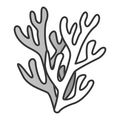 Obraz premium Algae Outline Icon for Natural Skincare Ingredients