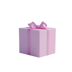 Fototapeta premium A Pink Gift Box with a Bow Ready for Celebration Joyful Surprise