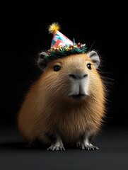 Capybara Birthday Portrait