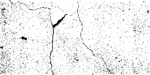 Distressed black texture. Dark grainy texture on white background. Rusted white effect. Grunge design elements. Vector illustration.