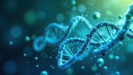 Stunning molecular structure of Nicotinamide Adenine Dinucleotide with a backdrop of bubbles.