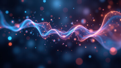 Obraz premium An abstract illustration of Nicotinamide Adenine Dinucleotide, NAD+, with a dynamic and futuristic appearance.