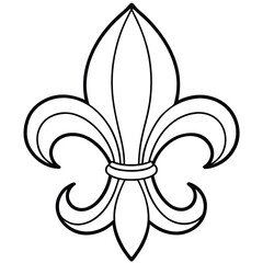Fleur De Lis Line Art Vector