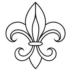 Fleur De Lis Line Art Vector