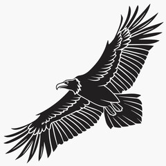 vulture black silhouette icon vector