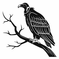 vulture black silhouette icon vector