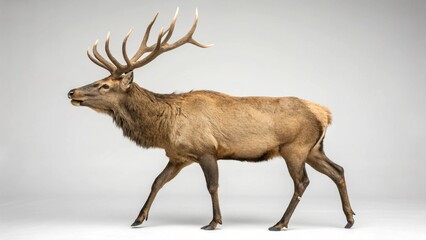 Irish Elk in full view on studio background

